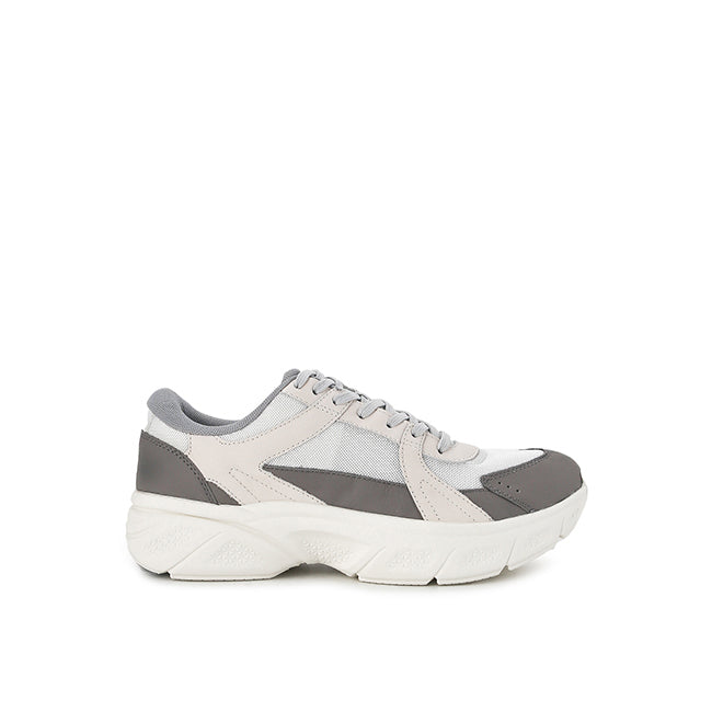 Hush Puppies Sepatu Pria Sneakers Movement Lace Up In White Leather