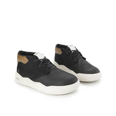Hush Puppies Sepatu Pria Sneakers Rush Chukka In Bold Black Leather