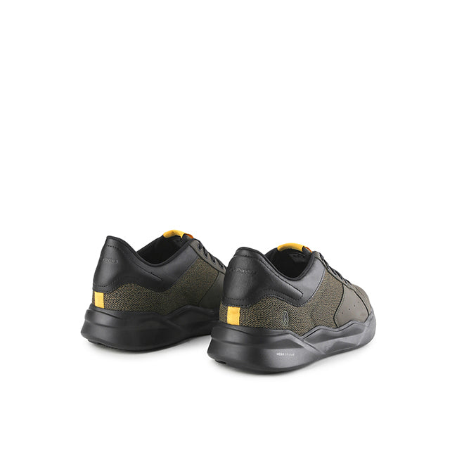 Hush Puppies Sepatu Pria Sneakers Rush Sneaker In Dark Olive Leather