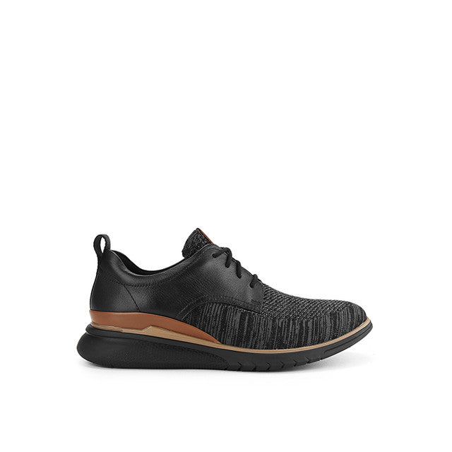 Hush Puppies Sepatu Pria Lace Up Advance Hybrid Lace In Bold Black Leather