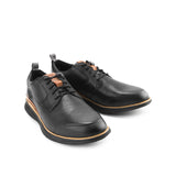 Advance Wthr Laceup In Bold Black Leather
