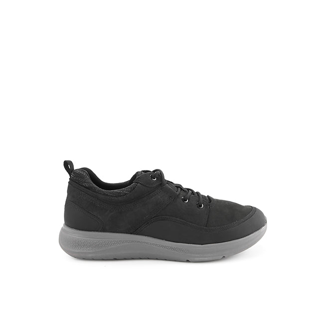 Elevate Wthr Sneaker In Bold Black Nubuck