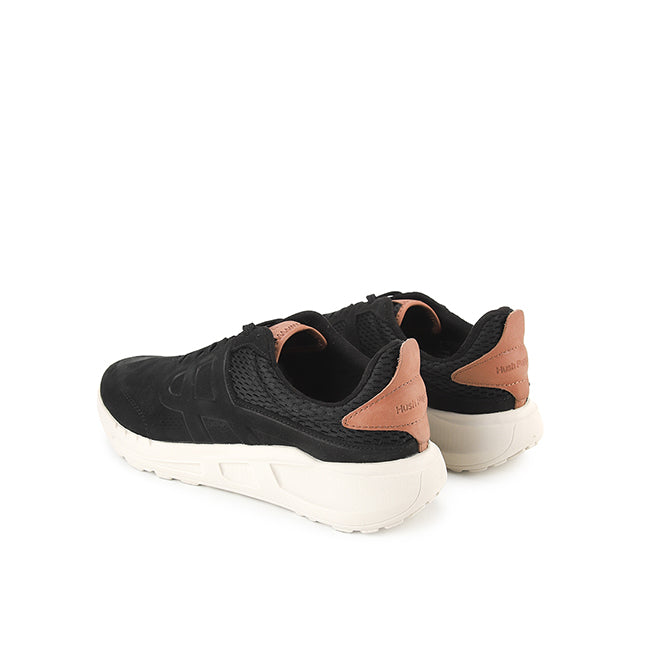Seventy8 Lthr Runner In Bold Black Nubuck
