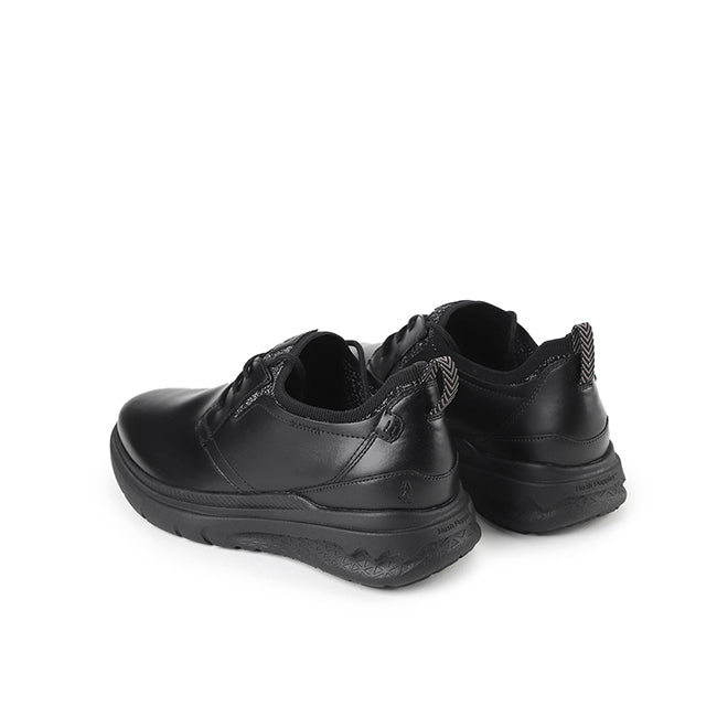 Hush Puppies Men Shoes Excel Lace Up In Bold Black Leather