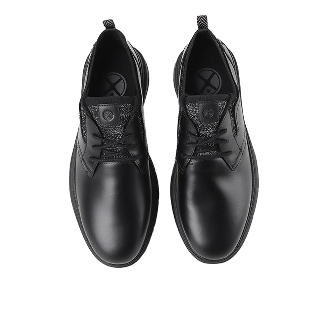 Hush Puppies Men Shoes Excel Lace Up In Bold Black Leather