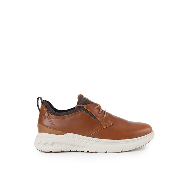 Hush Puppies Men Shoes Excel Lace Up In Cognac Leather