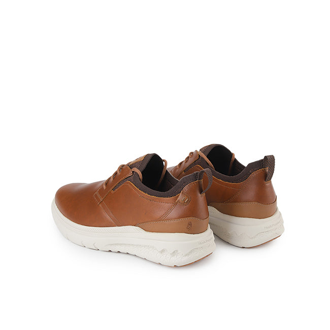 Hush Puppies Men Shoes Excel Lace Up In Cognac Leather