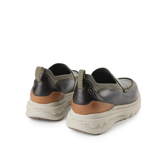 Hush Puppies Men Shoes Excel Loafer In Dark Olive Leather