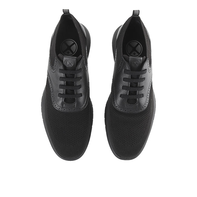 Hush Puppies Men Shoes Advance Hybrid Cord In Bold Black Knit