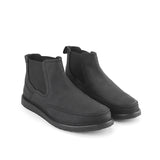 Hush Puppies Men Shoes Jenson Gore Boot In Bold Black Leather