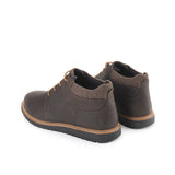 Hush Puppies Men Shoes Jenson Lace Boot In Dark Brown Leather
