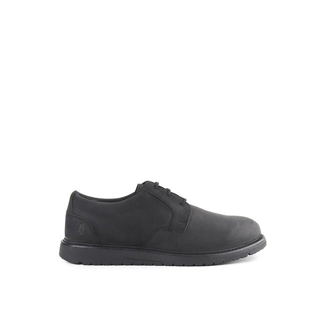 Hush Puppies Men Shoes Jenson Oxford In Bold Black Leather