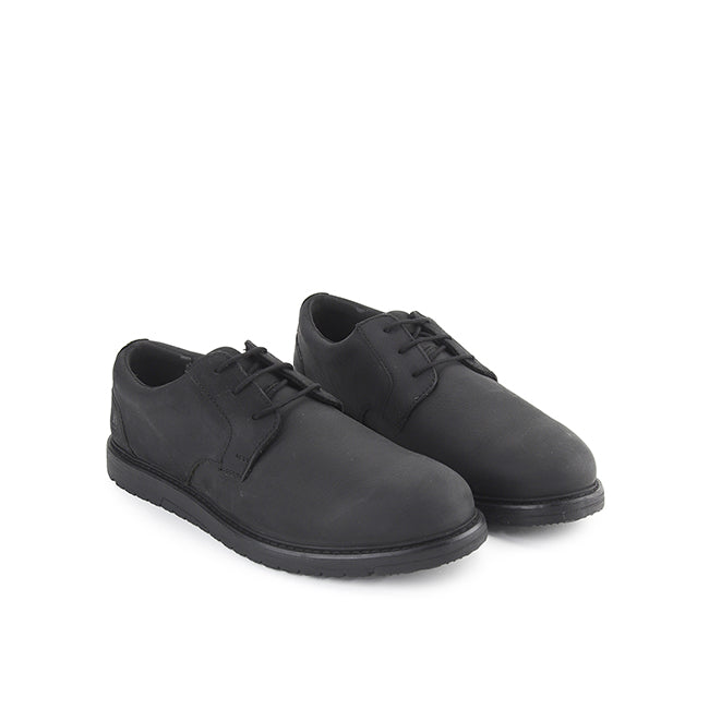 Hush Puppies Men Shoes Jenson Oxford In Bold Black Leather