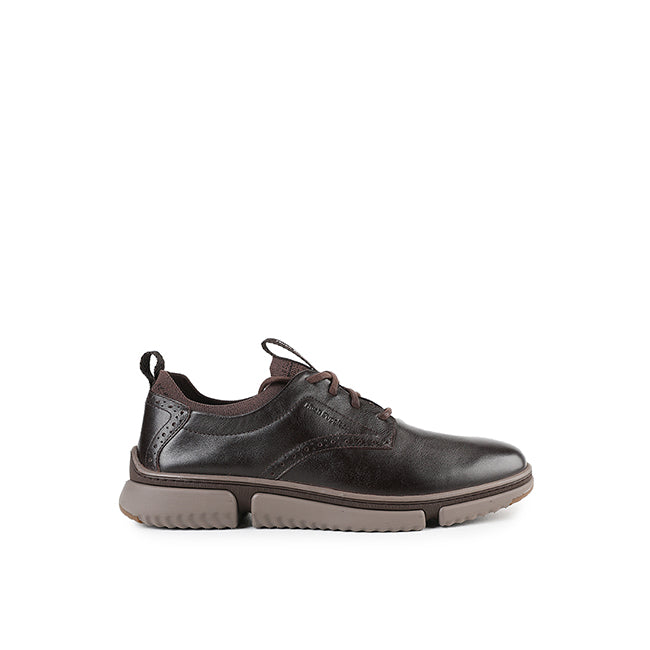 Hush Puppies Men Shoes Bennet Laceup In Dark Brown Leather