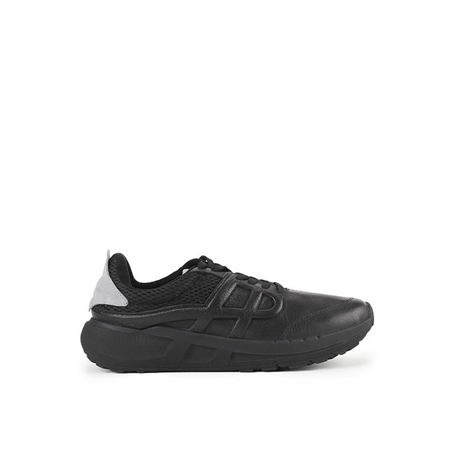 Hush Puppies Men Shoes Seventy8 Lthr Runner In Bold Black Leather