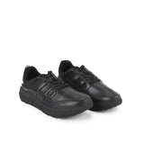 Hush Puppies Men Shoes Seventy8 Lthr Runner In Bold Black Leather