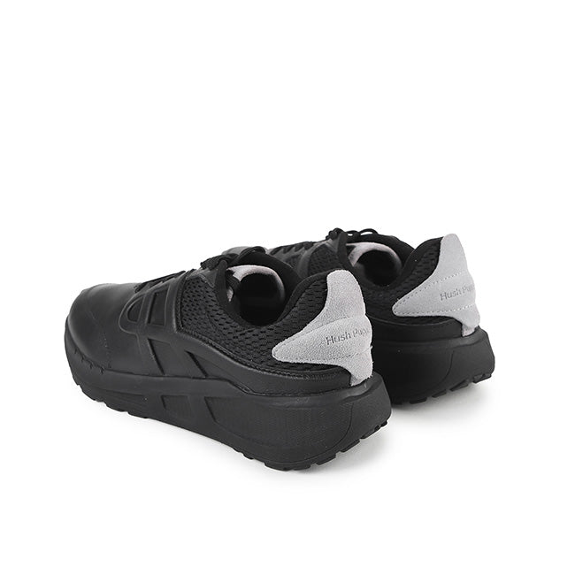 Hush Puppies Men Shoes Seventy8 Lthr Runner In Bold Black Leather