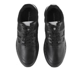 Hush Puppies Men Shoes Seventy8 Lthr Runner In Bold Black Leather
