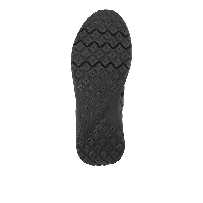 Hush Puppies Men Shoes Seventy8 Lthr Runner In Bold Black Leather