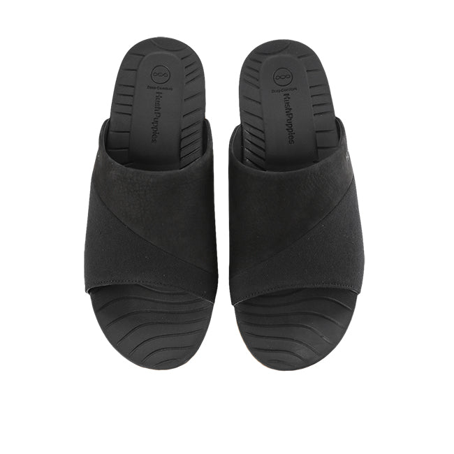 Hush Puppies Sandal Slide Pria Fraser Chad Slide In Black