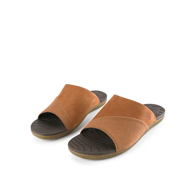 Hush Puppies Sandal Slide Pria Fraser Chad Slide In Brown