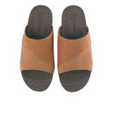 Hush Puppies Sandal Slide Pria Fraser Chad Slide In Brown