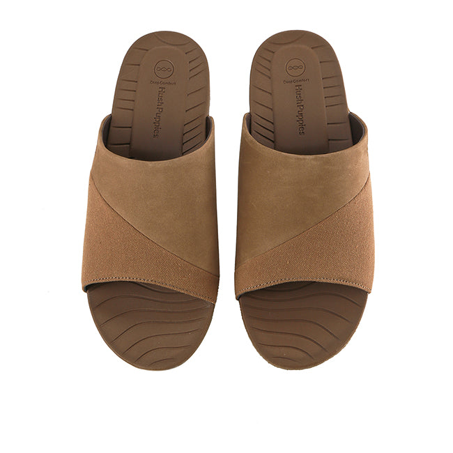 Hush Puppies Sandal Slide Pria Fraser Chad Slide In Khaki