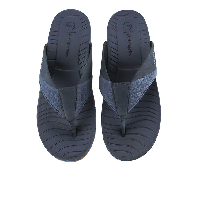Hush Puppies Sandal Toepost Pria Fraser Chad Toepost In Navy