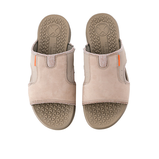 Hush Puppies Sandal Pria Activate Slide In Vintage Grey Nubuck