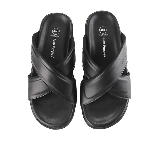 Hush Puppies Sandal Pria Slide Snap Cross In Black