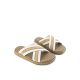 Hush Puppies Sandal Pria Slide Hunter Cave Cross In Beige