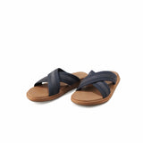 Hush Puppies Sandal Pria Slide Hunter Cave Cross In Blue