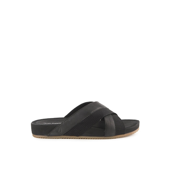 Merritt Cross Slide In Bold Black Leather