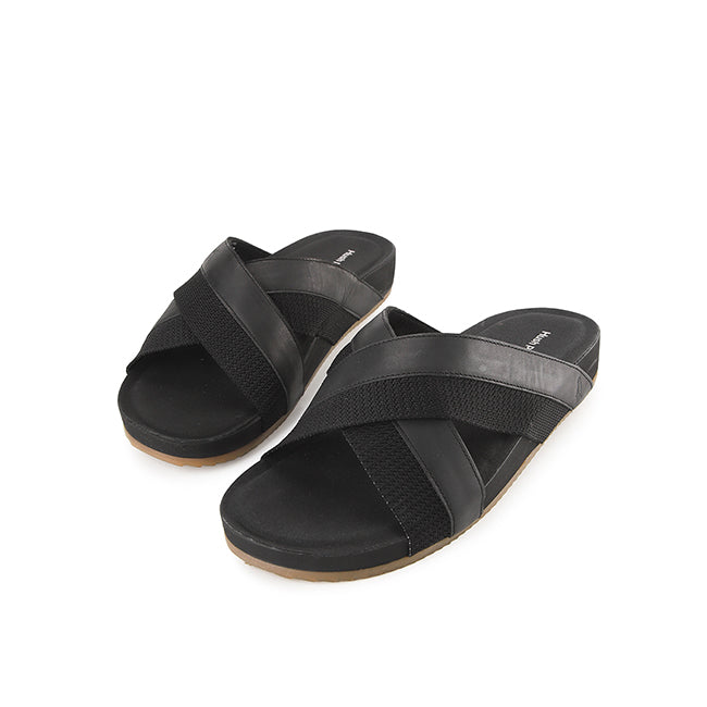 Merritt Cross Slide In Bold Black Leather