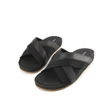Merritt Cross Slide In Bold Black Leather