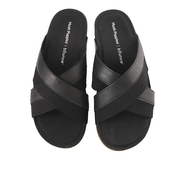 Merritt Cross Slide In Bold Black Leather