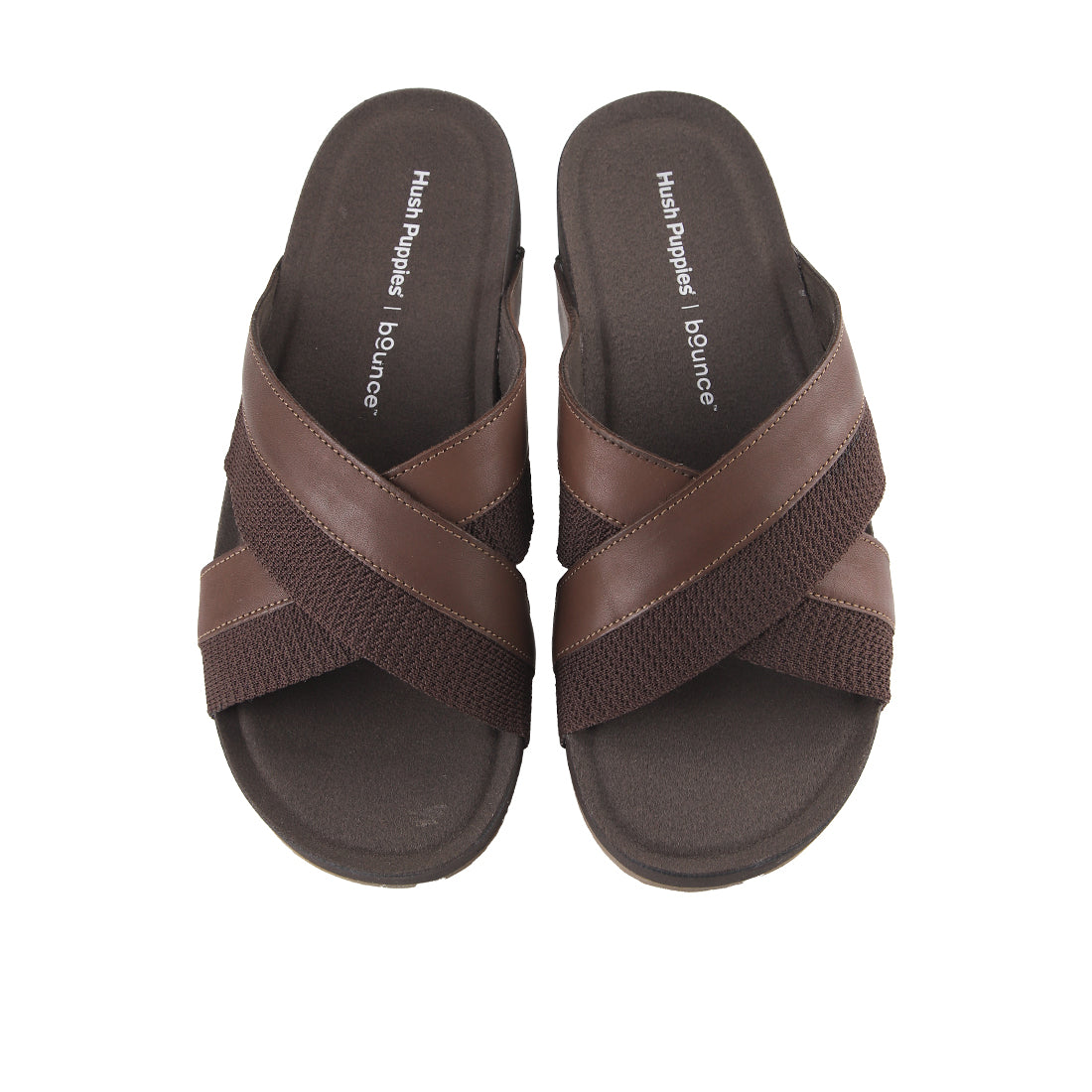 Merritt Cross Slide In Dark Brown Leather