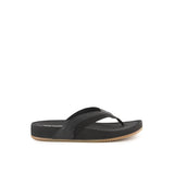 Merritt Toepost In Bold Black Leather