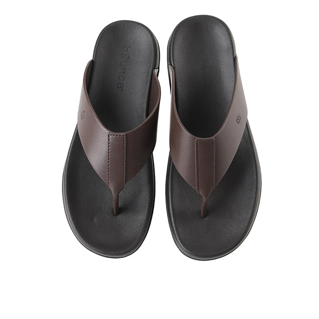 Hush Puppies Men Sandals Keith Toepost In Dark Brown