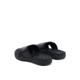 Hush Puppies Men Sandals Activate Band Slide In Bold Black Leather