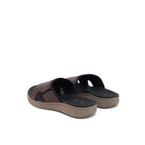 Hush Puppies Men Sandals Activate Band Slide In Dark Brown Leather