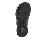 Hush Puppies Men Sandals Activate Toepost In Bold Black Leather
