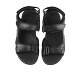 Hush Puppies Men Sandals Activate Qtr Strap In Bold Black Leather