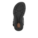 Hush Puppies Men Sandals Activate Qtr Strap In Bold Black Leather