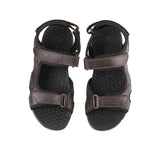 Hush Puppies Men Sandals Activate Qtr Strap In Dark Brown Leather