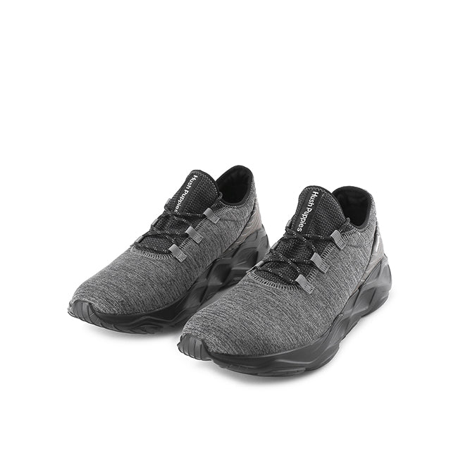 Hush Puppies Sepatu Pria Athleisure Charge Sneaker In Bold Black Textile
