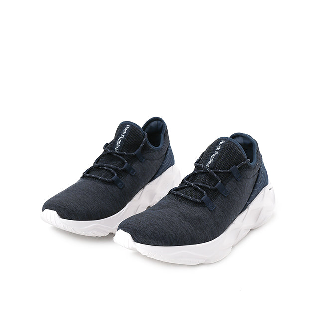 Hush Puppies Sepatu Pria Athleisure Charge Sneaker In Navy Blue Textile
