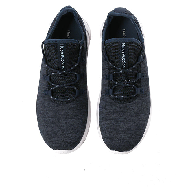 Hush Puppies Sepatu Pria Athleisure Charge Sneaker In Navy Blue Textile
