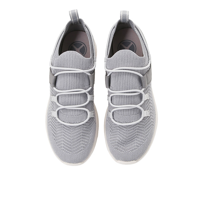 Hush Puppies Sepatu Pria Lace Up Elevate Knit Lace In Calm Grey Knit