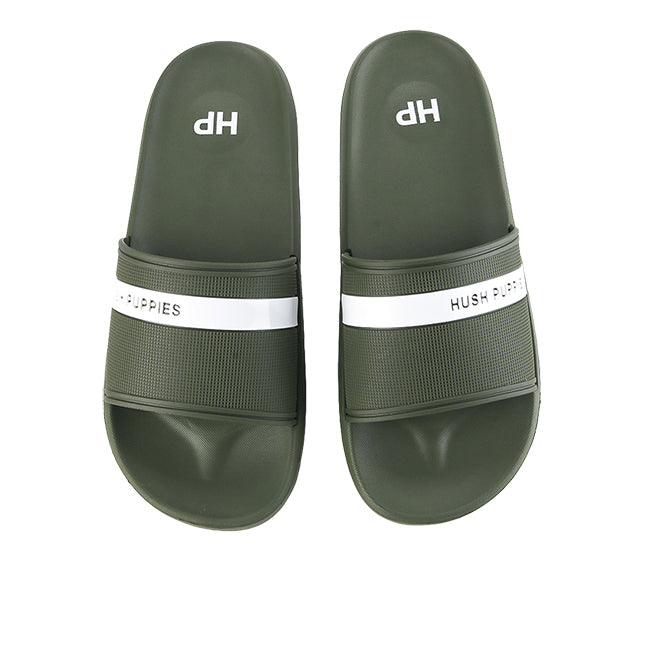 Hush Puppies Sandal Pria Slide Reno In Olive